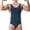 Navy, variant on Oplxuo Men's Leotard Underwear Sexy Racer Back One-Piece Bodysuit Stretch Swimsuit Thongs Singlet Workout