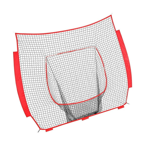 7x7ft Baseball Softball Practice Net Nylon Heavy Duty Netting Rebounds Training Baffle Net for Indoor Outdoor Use