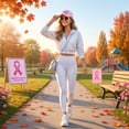 thumbnail image 4 of Womens Breast Cancer Awareness Hats Fashion Casual Adjustable Sun Hats Women's Lightweight Breathable Floral Print Cap f, 4 of 7