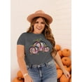 thumbnail image 5 of XCHQRTI Pumpkin Plus Size Women Tshirt Its Fall Yall Thanksgiving Short Sleeve Graphic Tees, 5 of 8