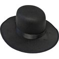 thumbnail image 2 of Large Oversized Round Felt Black Hat for Undertaker Costume L/XL, 2 of 10