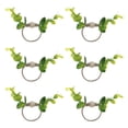 thumbnail image 2 of PENGXAING WTN 6Pc Artificial Flower Napkin Ring Rustic Napkin Rings Decor Artificial Leaf Napkin Ring Napkin Buckle, 2 of 6