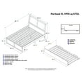 thumbnail image 5 of Portland Platform Bed with Flat Panel Foot Board and Twin Size Urban Trundle Bed, Multiple Colors, Multiple Sizes, 5 of 5