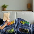 thumbnail image 3 of Urban Soft Flannel Fleece Throw Blanket, Building with Colorful Windows in the Snowy Winter Night Time Illustration Image, Cozy Plush for Indoor and Outdoor Use, 50" x 70", Multicolor, by Ambesonne, 3 of 5