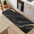thumbnail image 5 of Black Gold Marble Pattern Kitchen Rug Mat,Kitchen Runner Rugs Non Skid Washable,Decorative Kitchen Floor Mats for Kitchen,Sink,Laundry,17"x47.2", 5 of 7