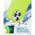 thumbnail image 2 of Designed for iPhone 14 Pro Case,Shockproof Liquid Silicone Protective Phone Case with Soft Anti-Scratch Microfiber Lining Ultra Slim Drop Protection Phone Cover 6.1 inch(Fluorescent Yellow), 2 of 13