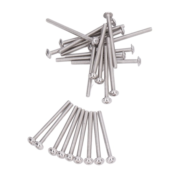 Tornillos de cabeza abotonada con brida, 50 piezas Tornillos de cabeza abotonada con brida Tornillos con brida Estética elegante