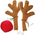 thumbnail image 3 of Kitandove 1 Set Reindeer Antler Car Decoration Khaki Oxford Cloth Lint Festive Style Christmas, 3 of 8