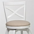 thumbnail image 2 of Hillsdale Furniture Ellendale X-Back Wood Padded Swivel Bar Height Stool, White, 2 of 3