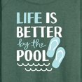 thumbnail image 3 of Instant Message - Life Is Better By The Pool - Women's Lightweight French Terry Long Sleeve Shirt, 3 of 6