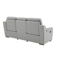 thumbnail image 4 of Titan Furnishings 90" Modern Faux Leather Upholstered Sofa in Gray, 4 of 10