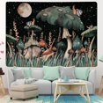 thumbnail image 4 of Tapiz de setas trippy, tapiz de luna y estrellas, tapiz de caracol, tapiz de plantas y hojas de fantasía, tapiz para colgar en la pared para habitación, 4 of 7