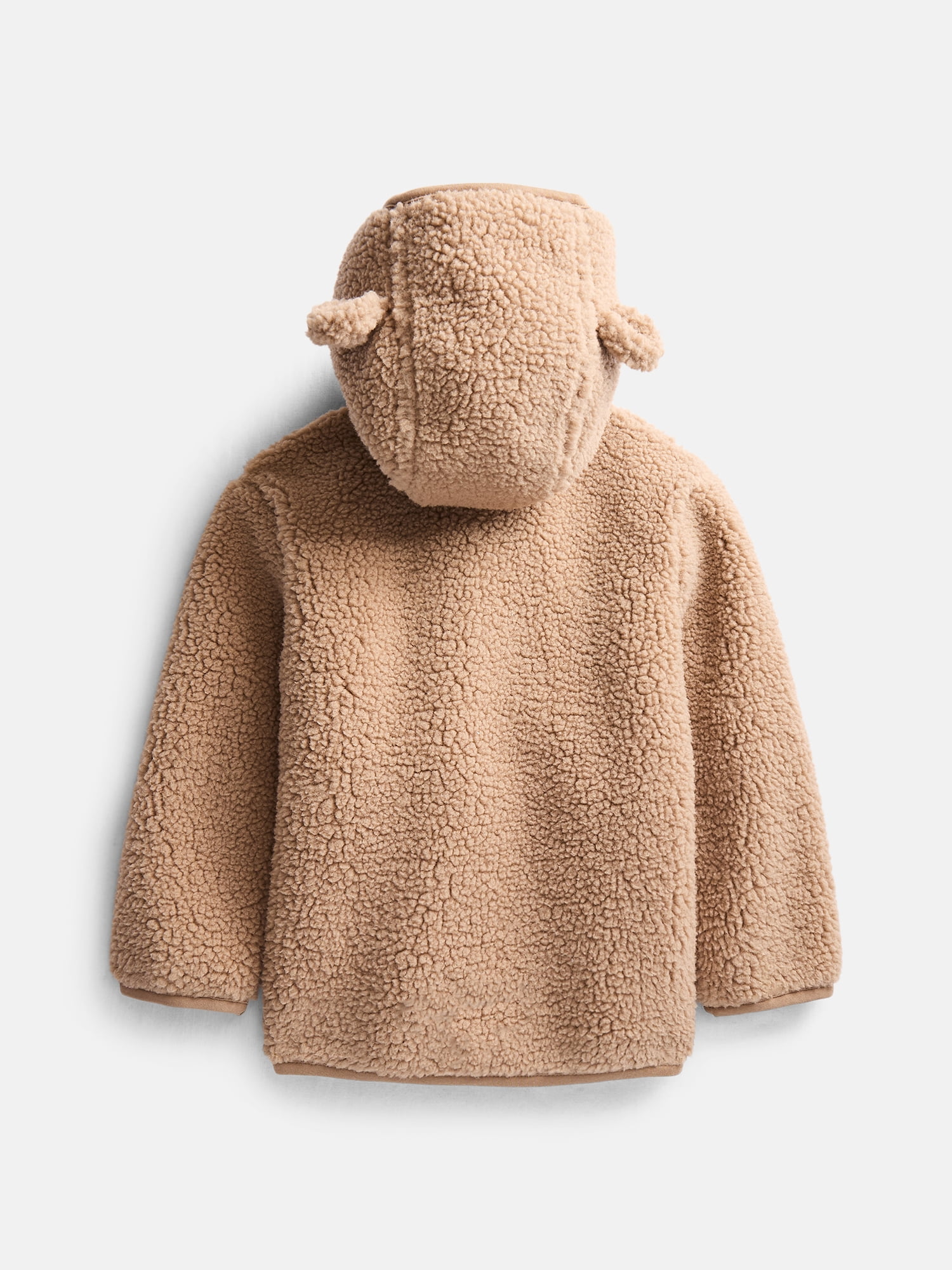 Wonder Nation Baby and Toddler Teddy Fleece Jacket with Hood, Sizes 12M-5T