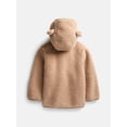 thumbnail image 2 of Wonder Nation Baby and Toddler Teddy Fleece Jacket with Hood, Sizes 12M-5T, 2 of 3