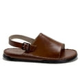 thumbnail image 2 of Men's 82623 Leather Lined Sling Back Open Toe Slides Sandals, 2 of 4