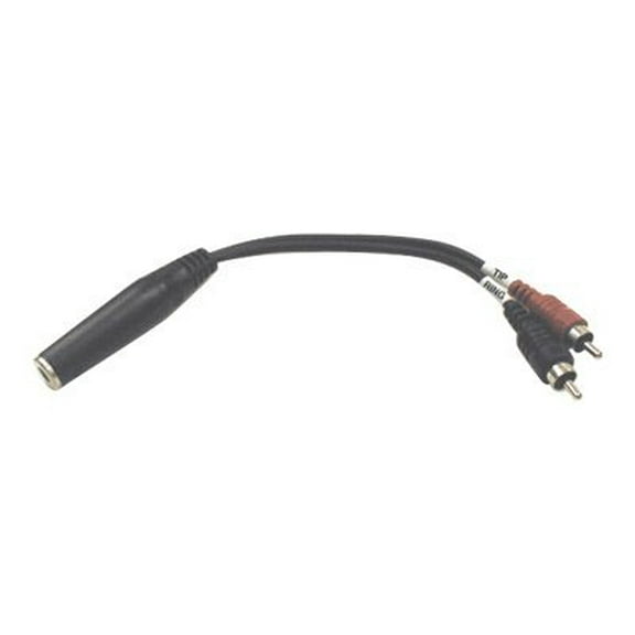 Hosa YPR-257 Stereo Breakout Cable - 1/4 inch TRS Female to Left and Right RCA Male