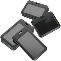 Masteelf 10 Pcs Id Badges Holder Horizontal Card Cover Name with Pin Clip Retractable Miss Black