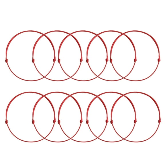 YIEMEEN 10 Pcs Minimalist Red String Bracelet Adjustable Braid Rope Wristband Jewelry