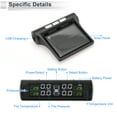 thumbnail image 5 of Unique Bargains Tire Pressure Monitoring System Kit Solar Wireless TPMS Sensor Kit 1 Set 433MHz, 5 of 7