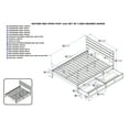 thumbnail image 7 of AFI Oxford 14" Queen Wood Platform Bed Frame with Set of 2 Storage Drawers, Espresso, 7 of 7