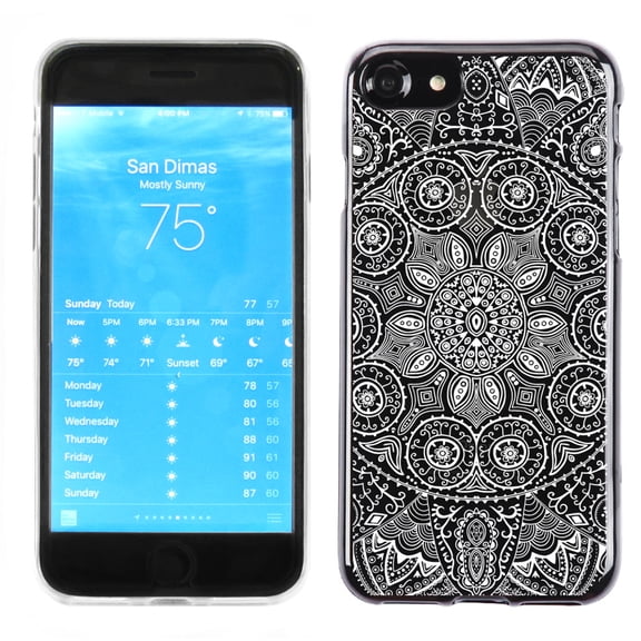 One Tough Shield ® Slim-Fit Premium Transparent TPU Phone Case for Apple iPhone 7 - White Lace