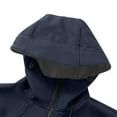 thumbnail image 3 of Xzbqbs Jacket for Men Waterproof Lightweight Hooded Jacket Fashion Insulated Outdoor Raincoat Softshell Jacket for Hiking Travel, 3 of 6