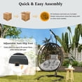 thumbnail image 5 of Single Person Folding Egg Chair with Stand,Indoor & Outdoor Hanging Swing Chair, Heavy Duty 330lbs Capacity, Foldable Design, Adjustable Anti-Slip Feet for Patio, Balcony, Garden, Bedroom, 5 of 7