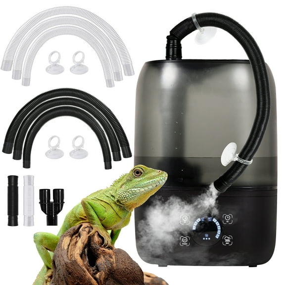 REPTIZOO Digital Reptile Timming Humidifier Fogger, Automatic Adjustable Terrarium Humidifier,4 Liter Tank