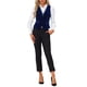 thumbnail image 2 of Chaleco de terciopelo INSPIRE CHIC para mujer, blusa sin mangas retro estilo steampunk, chaleco elegante S azul oscuro, 2 of 6