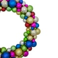 thumbnail image 4 of Northlight Rainbow 2-Finish Shatterproof Ball Christmas Wreath - 36" - Multicolor - Unlit, 4 of 4