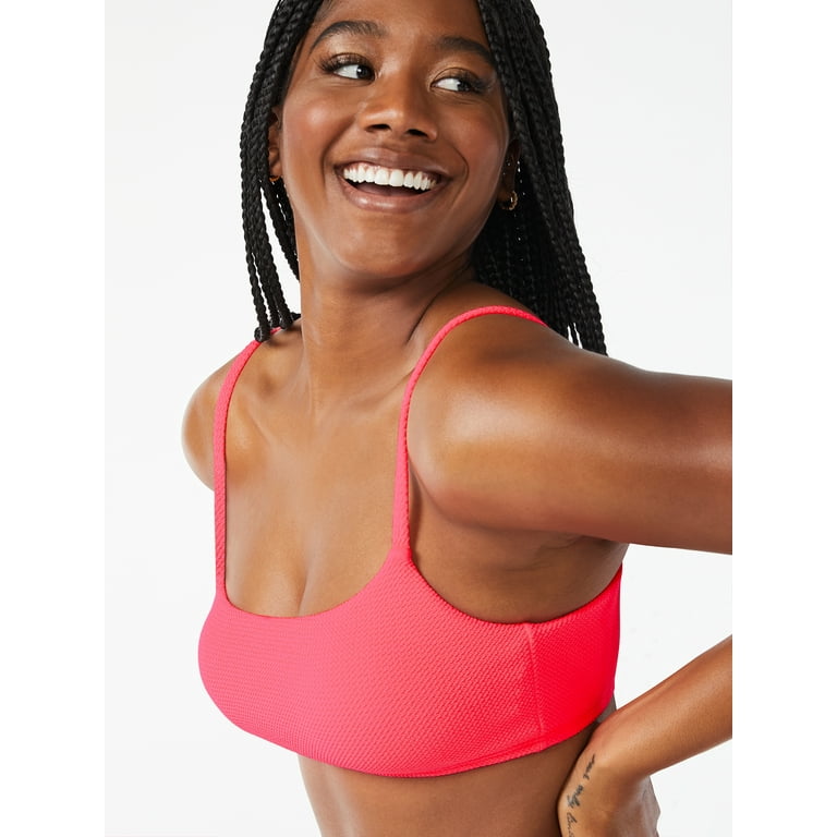 Love Sports Women s Coral Freeze Scrunchy Cami Bikini Top Sizes