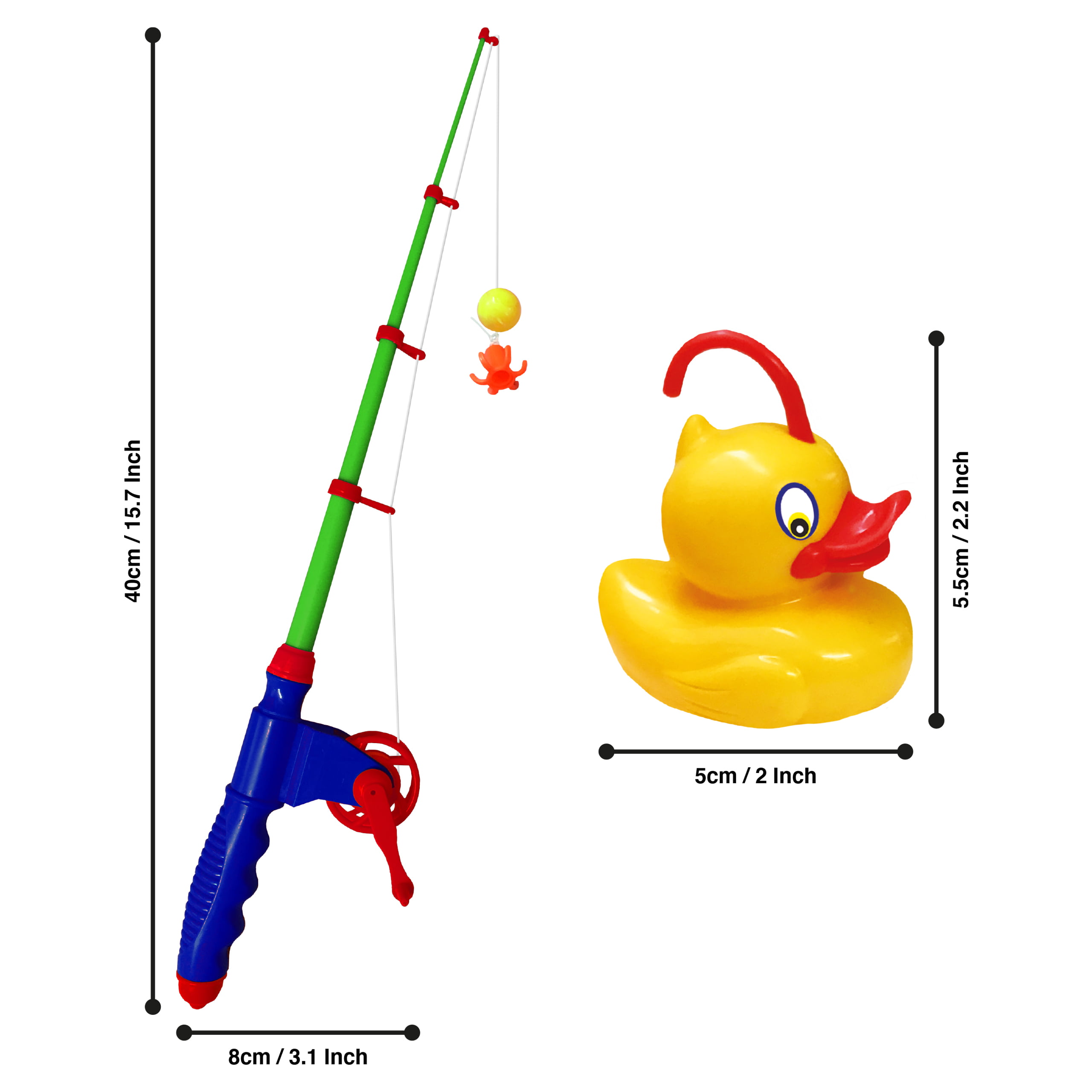 Gone Fishing - Ducks from Deluxebase. Novelty Fishing Game Bath Toys.  Traditional Hook-a-Duck Style Carnival Games for Kids. Educational Toys and  Kids