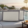 thumbnail image 4 of Black Cream Greek Key Outdoor Waterproof Pillow Covers, Geometric Greece Ancient Rustic Decorative Rectangle Throw Pillowcase Sofa Cushion Sham for Patio/Couch/Chair, 20"x12" 2 Pack, 4 of 8