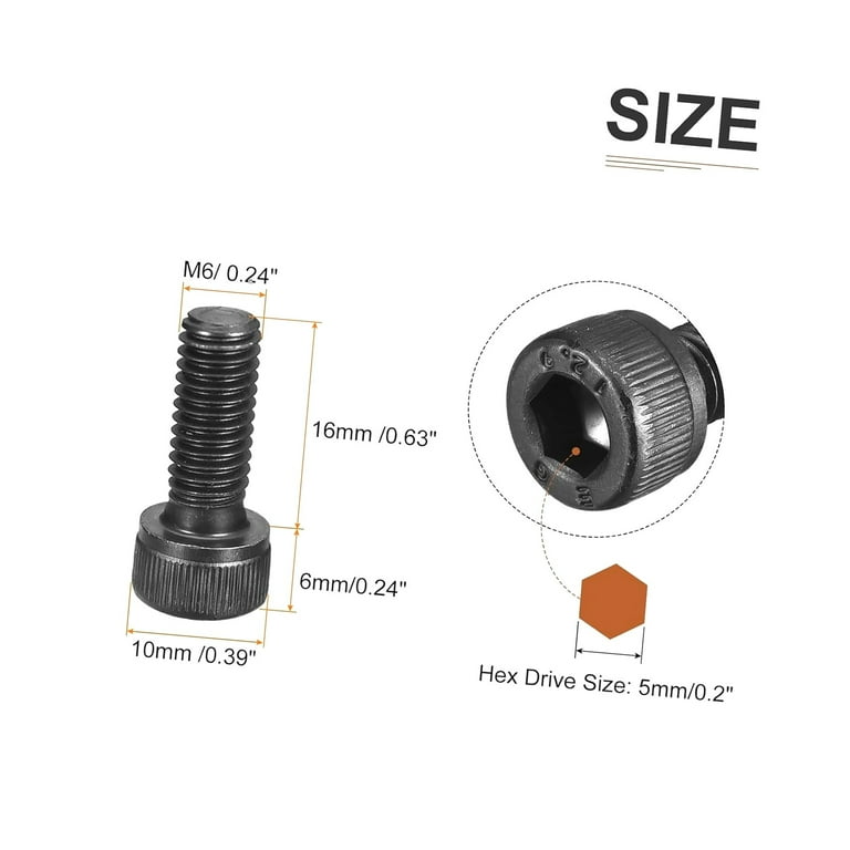 HELIFOUNER 110 Pieces 5 X 30 /35 /40 /45 /50, Button Head