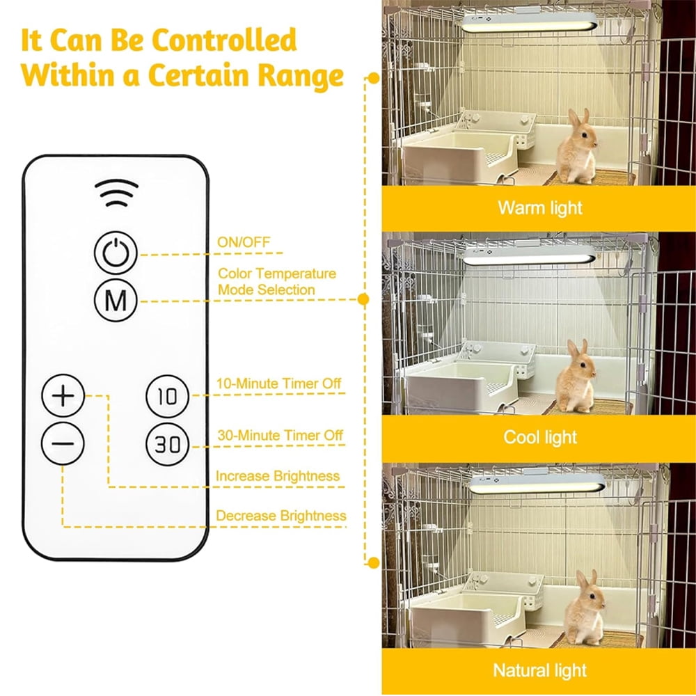 Rabbit Cage Light Rabbit Lighting LED Pet Light for Rabbit Hamster Guinea Pig Pet Cage