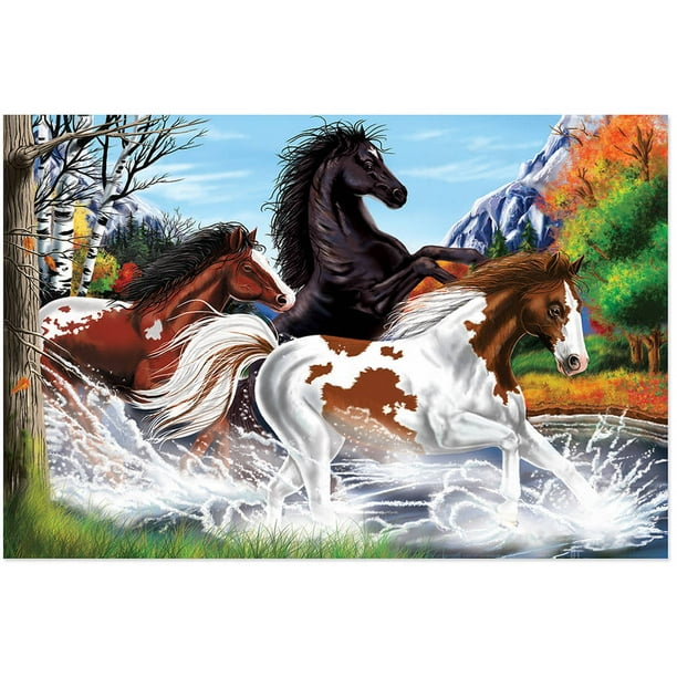 Melissa & Doug Horses Jumbo Jigsaw Floor Puzzle (48 pcs, 2 x 3 feet