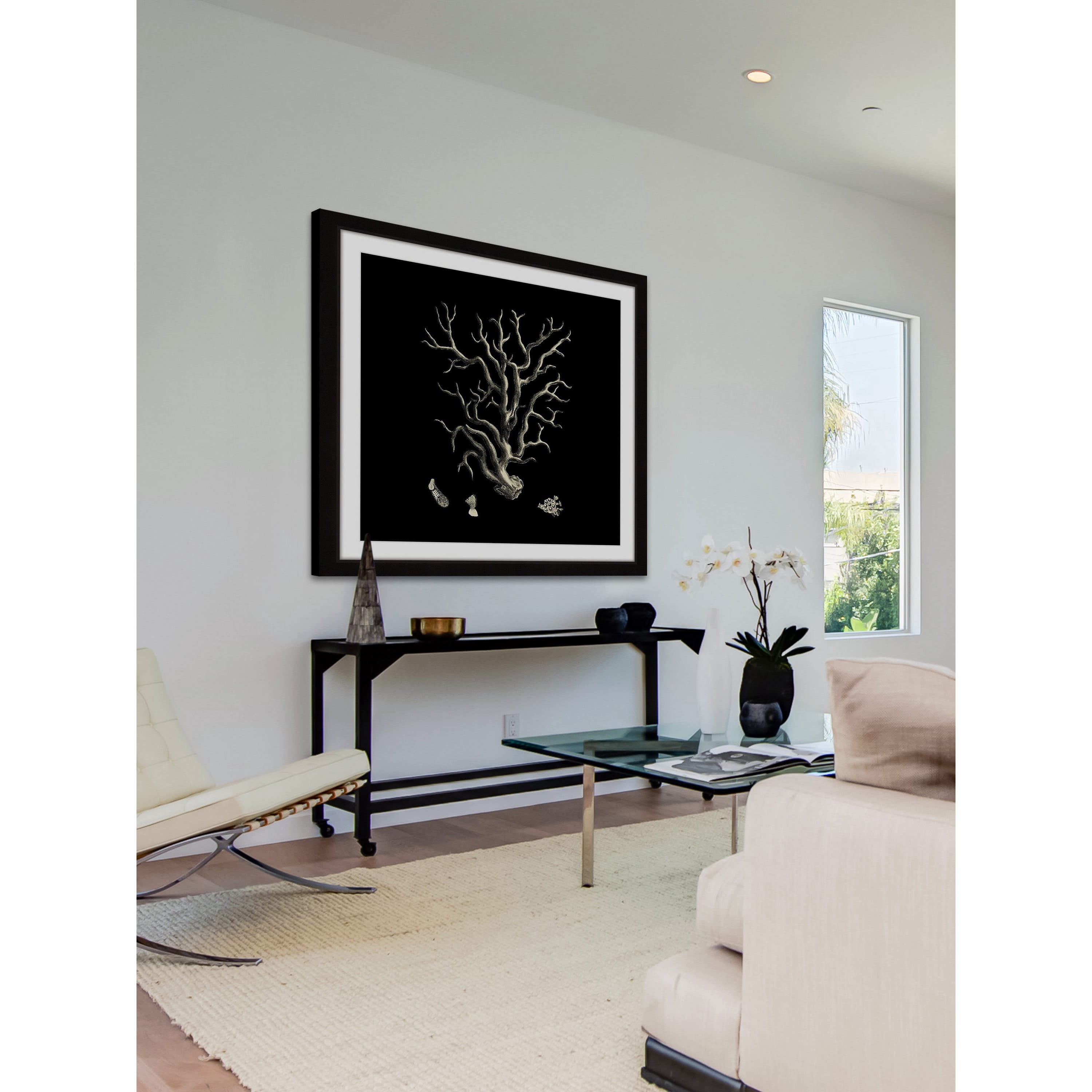 "Black & Tan Coral I" Framed Painting Print