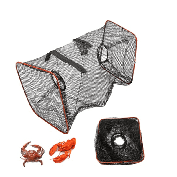Fishing Net Foldable Crab Net Trap Cast Dip Cage Fishing Bait Fish Minnow  Crawfish Shrimp (Size: 21x20.5x 45cm) 