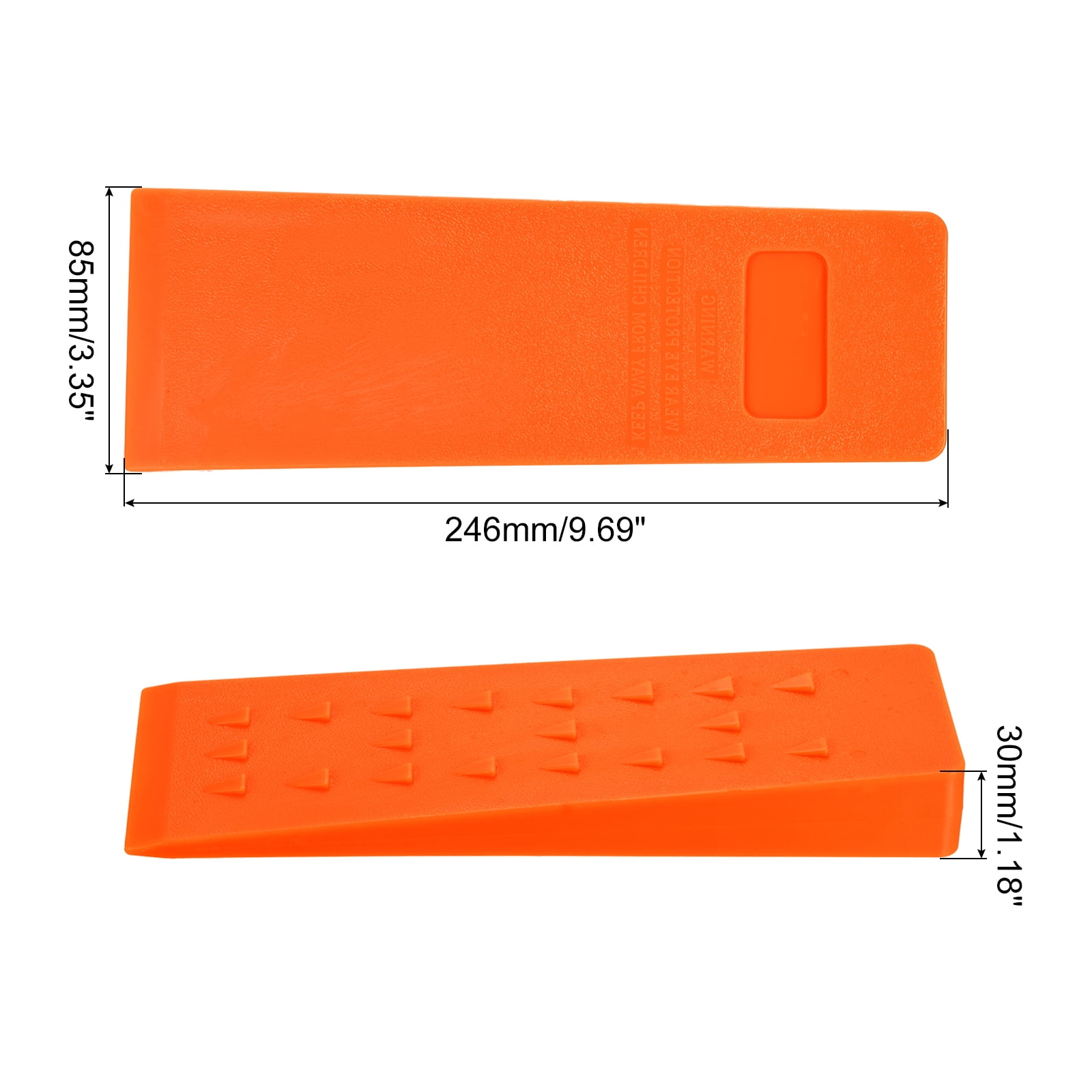 2Pcs Felling Wedges Tree Cutting 20" Chainsaw Plastic, Orange