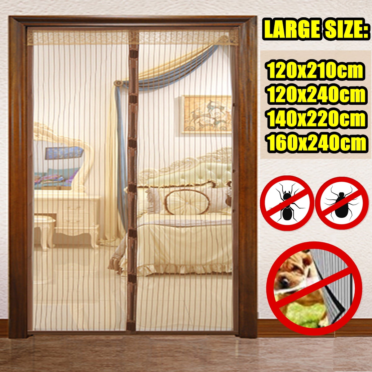 Large Mosquito Door Screen Mesh Nets Anti Bugs Insect Door
