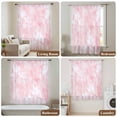 thumbnail image 5 of Pink Marble Semi Sheer Curtains Drapes for Living Room, Bedroom, French Doors Window 96 Inches Long, Modern Abstract Art Elegant Rod Pocket Chiffon Curtain Drapery Voile Draperies Panel, 5 of 8
