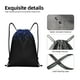 thumbnail image 4 of Fotbe Black Blue Glitter Sparkles Bolsa Mochila con Cordón Estampada, Bolsa de Gimnasio Deportiva, Bolsa Cinch, Bolsa con Cordón para Hombres y Mujeres-Small, 4 of 6