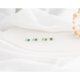 thumbnail image 5 of Emerald-CZ Push in flat back Labret Stud, Tiny Emerald Stud, Two Stone Earrings, Tragus Stud, Nap earring, Helix Stud Cartilage Stud, 5 of 7