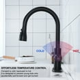 thumbnail image 2 of Matte Black Kitchen Faucet with Pull Down Sprayer - High Arc Stainless Steel Kitchen Sink Faucet, 3-Function Pull Out Kitchen Faucet, Single Hole Single Handle Sink Faucet GAGALIFE, 2 of 9
