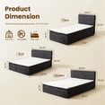 thumbnail image 4 of Vcatnet Queen Mattress, 16.7 inch Hybrid Memory Foam Mattress in a Box with Cooling Gel, Motion Isolation, Pressure Relief, Medium Firm Queen Mattresses, Gray, 4 of 11