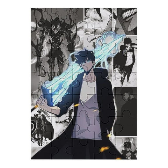 Solo Leveling Jigsaw Puzzle, Wood Puzzles Adult, 35 PCS Jigsaw Puzzle for Adults Challenging Puzzle Perfect for Game Nights