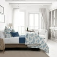 thumbnail image 3 of 6ix Tailors  Auclair Blue Super King Comforter & 2 Pillow Shams Set - 3 Piece, 3 of 4