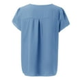 thumbnail image 2 of Aayomet Workout Tops For Women Womens Tops Short Sleeve V Neck Summer Shirts Casual Tunic,Sky Blue XL, 2 of 4