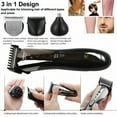 thumbnail image 2 of PENGXIANG KM-1407 Razor Hair ClipperBeard Trimmer for Men Cordless Hair Trimmer Clipper Mustache Trimmer Body Groomer Kit Precision Trimmer Nose Trimmer Waterproof USB Rechargeable 3 in 1(black), 2 of 7