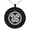 Black, variant on Stainless Steel Asano Samurai Crest Engraved Small Medallion Circle Charm Pendant Necklace